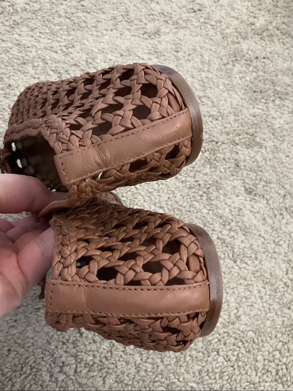 Zara Brown Woven Ballet Flats - Picture 5 of 9